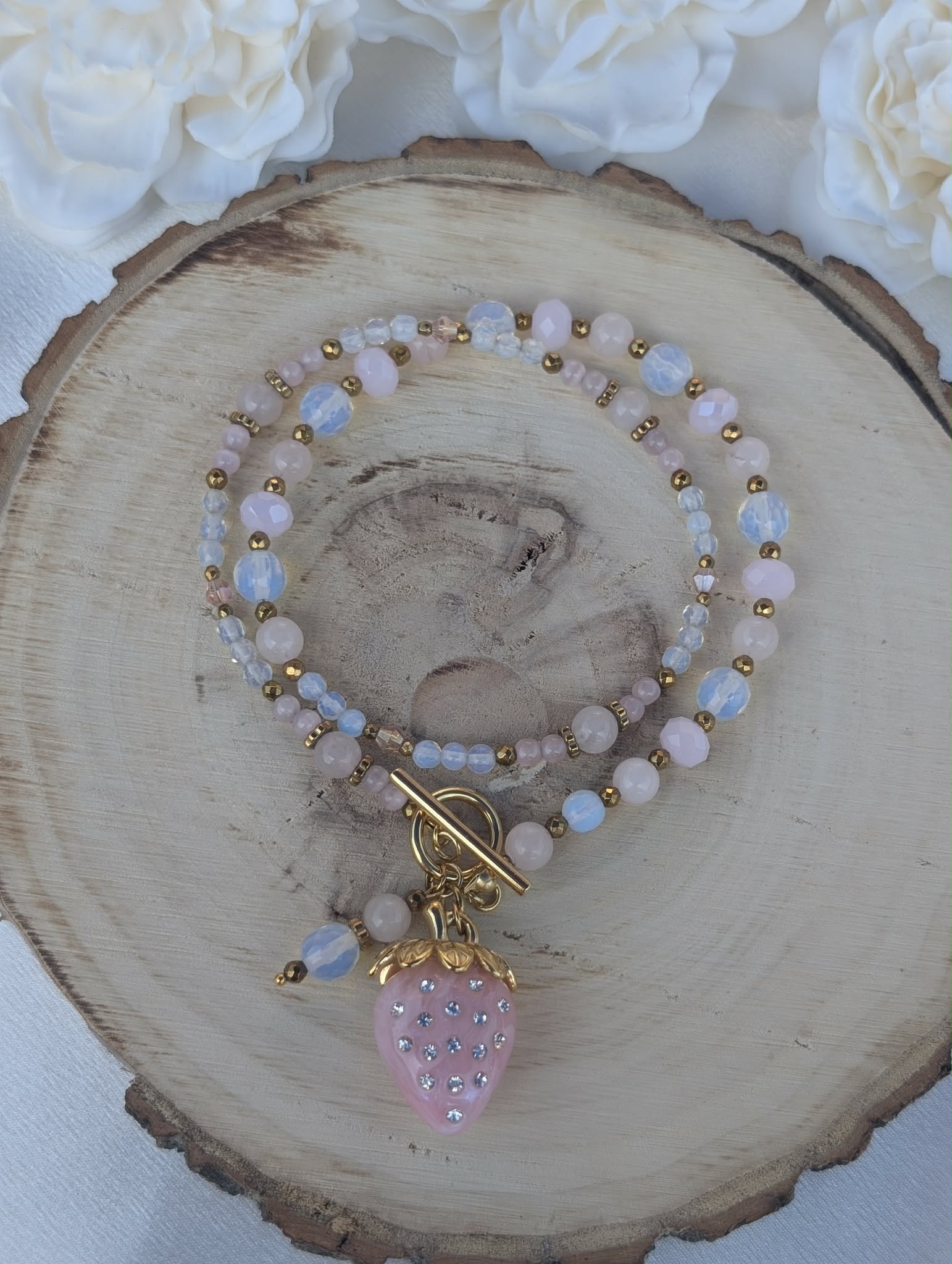 Strawberry Pink - Rose Quartz & Opalite