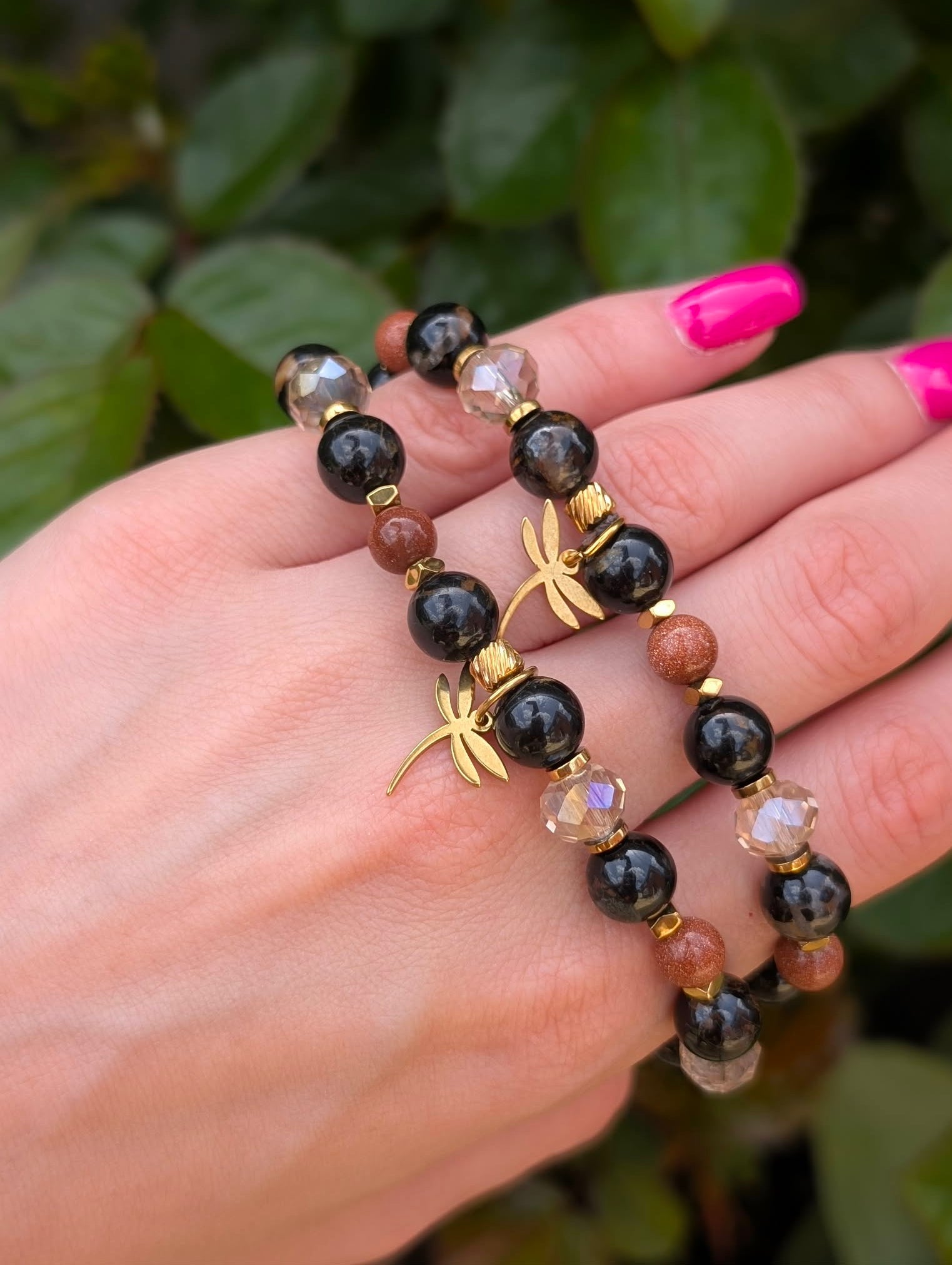 Golden Wing - Black Tourmaline & Gold Sandstone