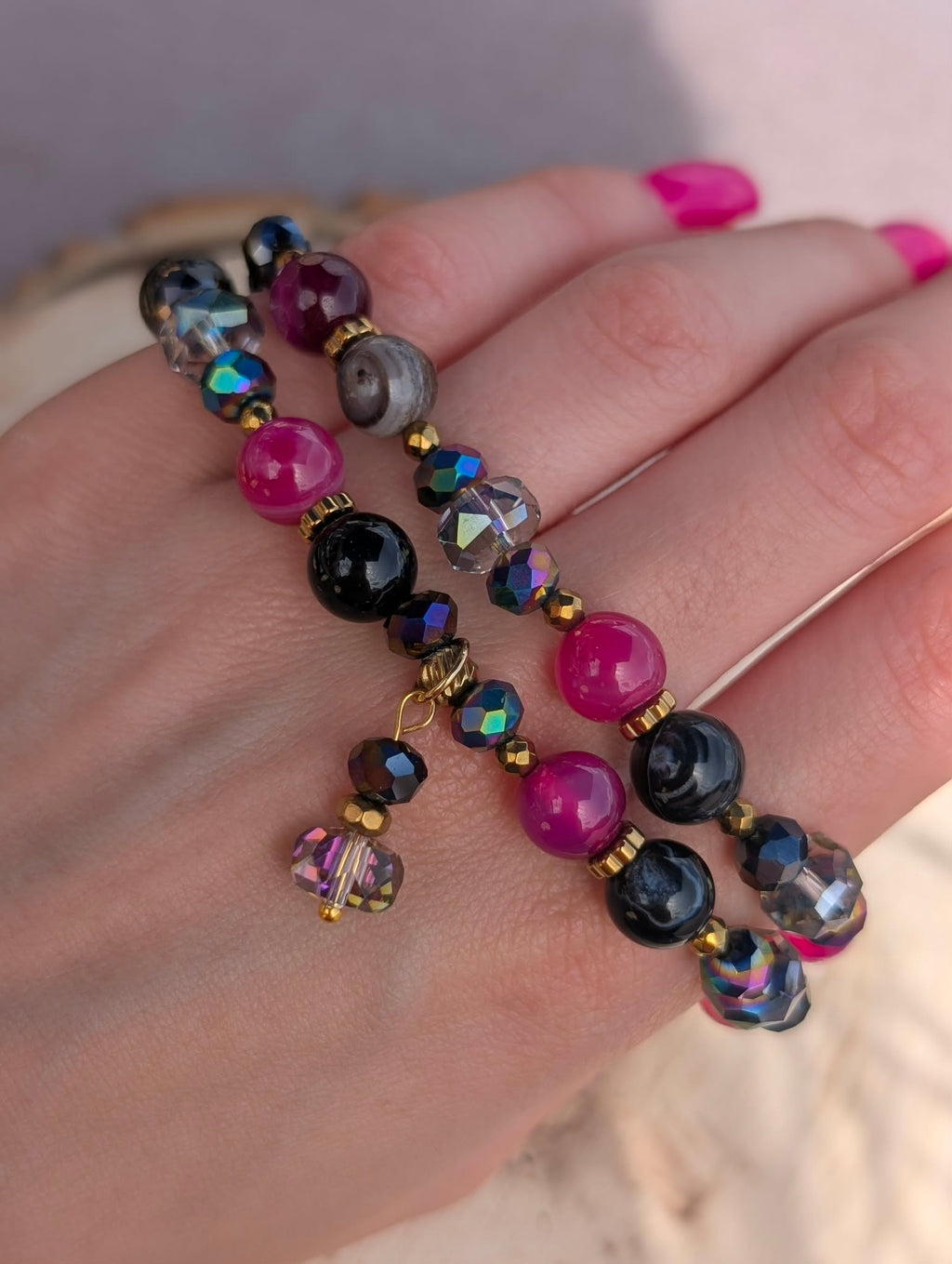 Midnight Pink - Dyed Agates