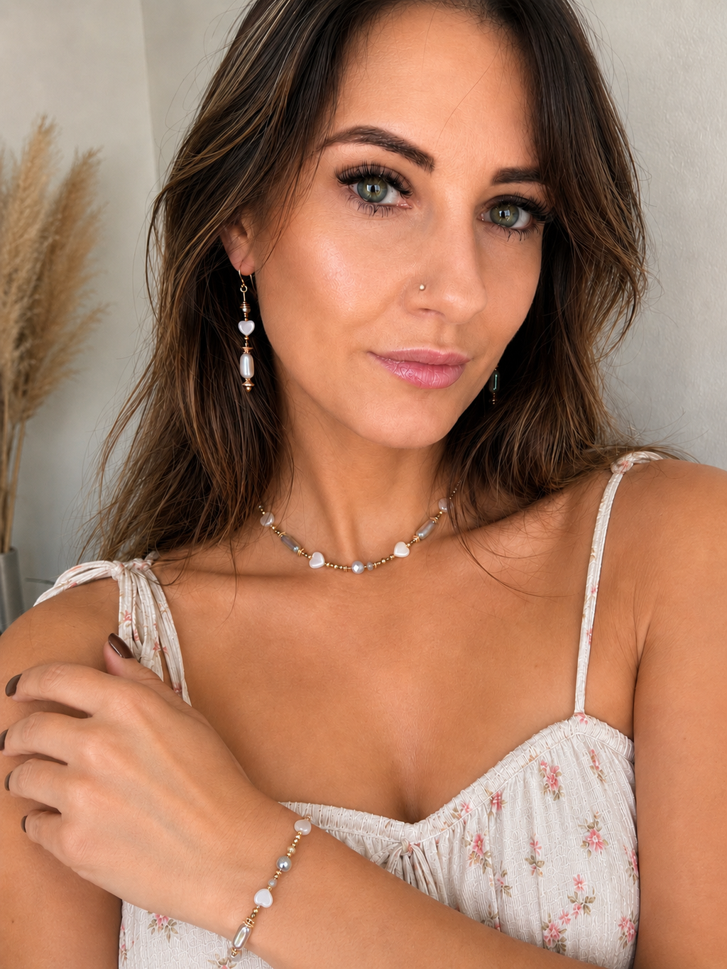 Pastel Pearl - Natural Freshwater Pearls & Aquamarine