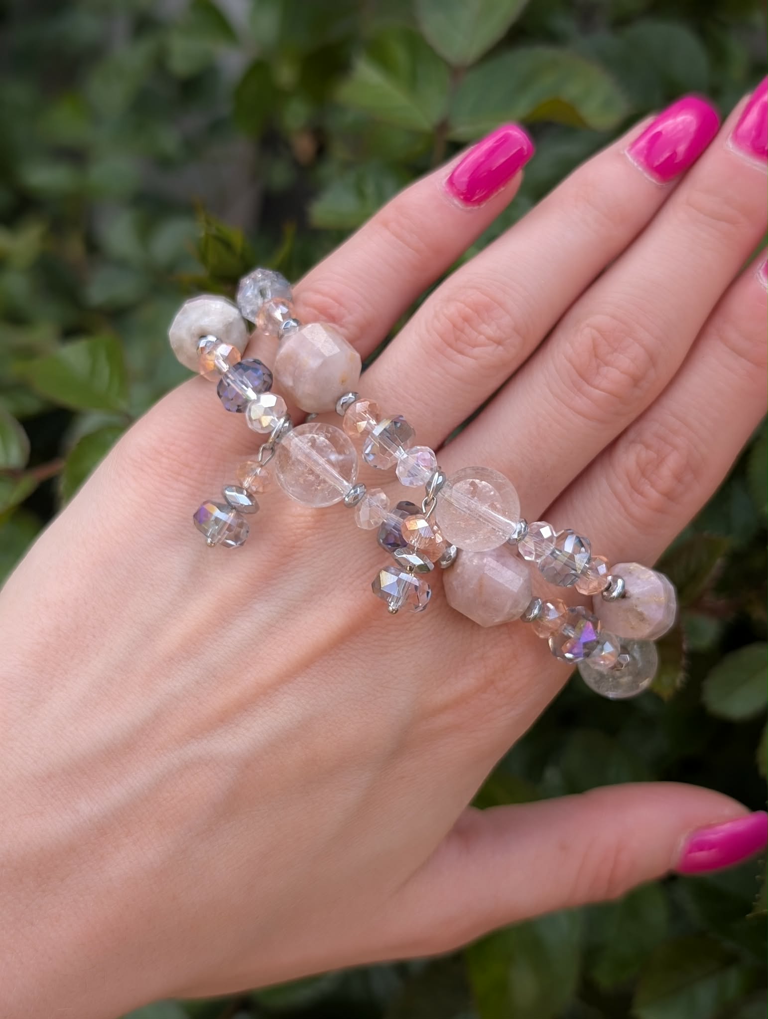 Crystal Soul - Rock Crystal & Pink Tourmaline