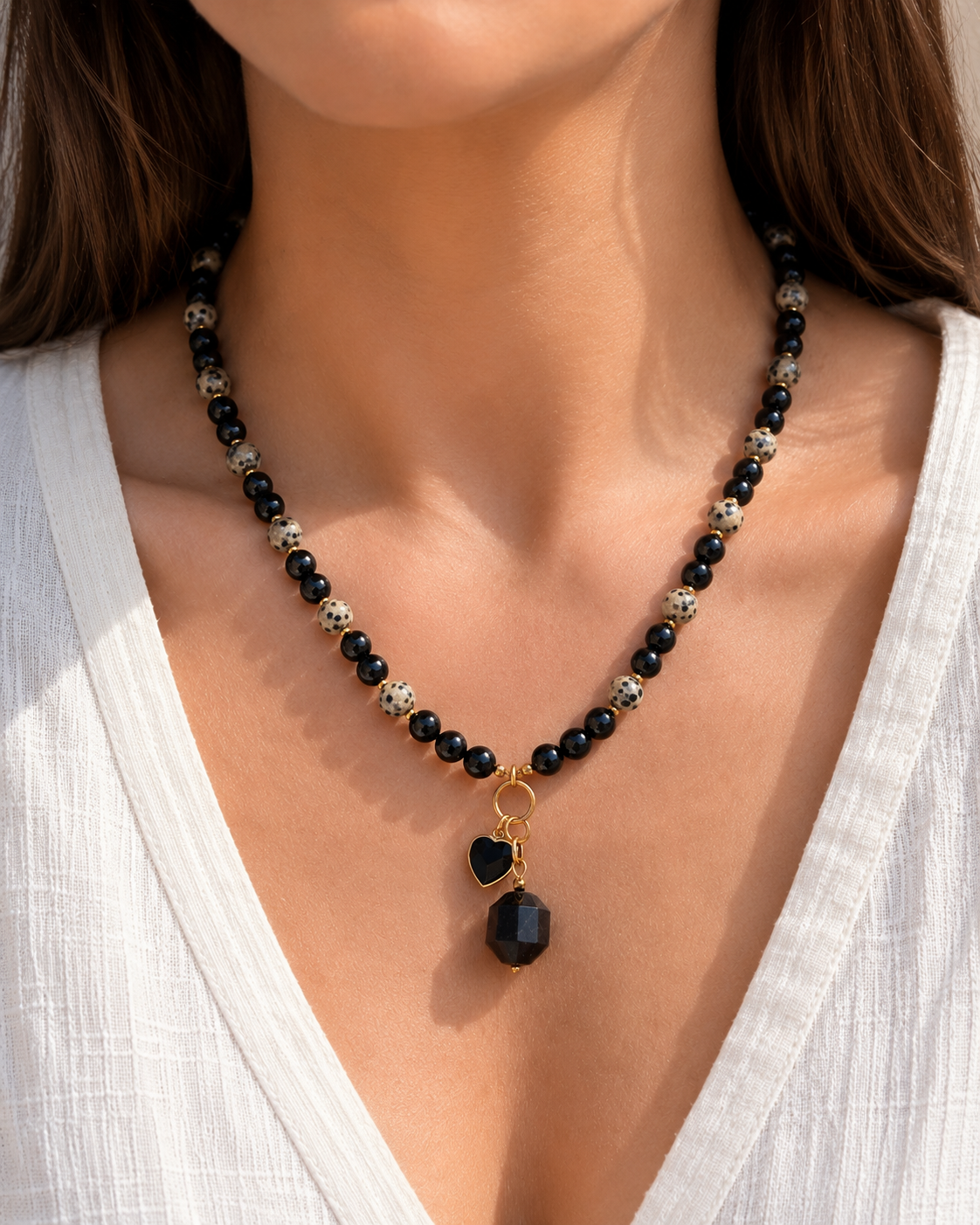 Eclipse - Dalmatian Jasper & Black Onyx & Tourmaline