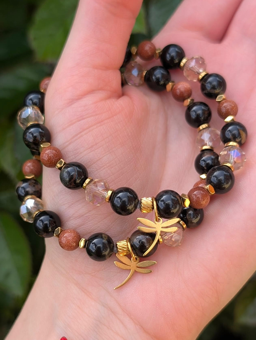 Golden Wing - Black Tourmaline & Gold Sandstone