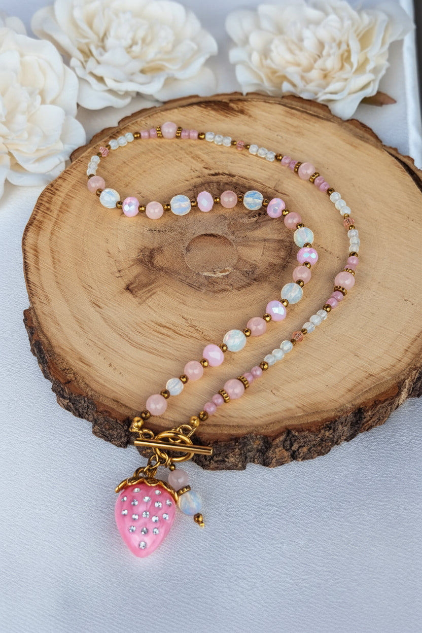 Strawberry Pink - Rose Quartz & Opalite