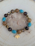Earth Glow - Turquoise & Jasper & Brown Agate