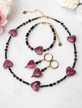 Midnight Hearts - Ruby + Garnet + Black Tourmaline