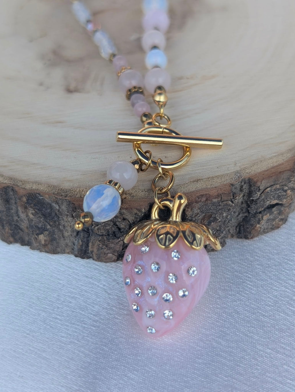Strawberry Pink - Rose Quartz & Opalite