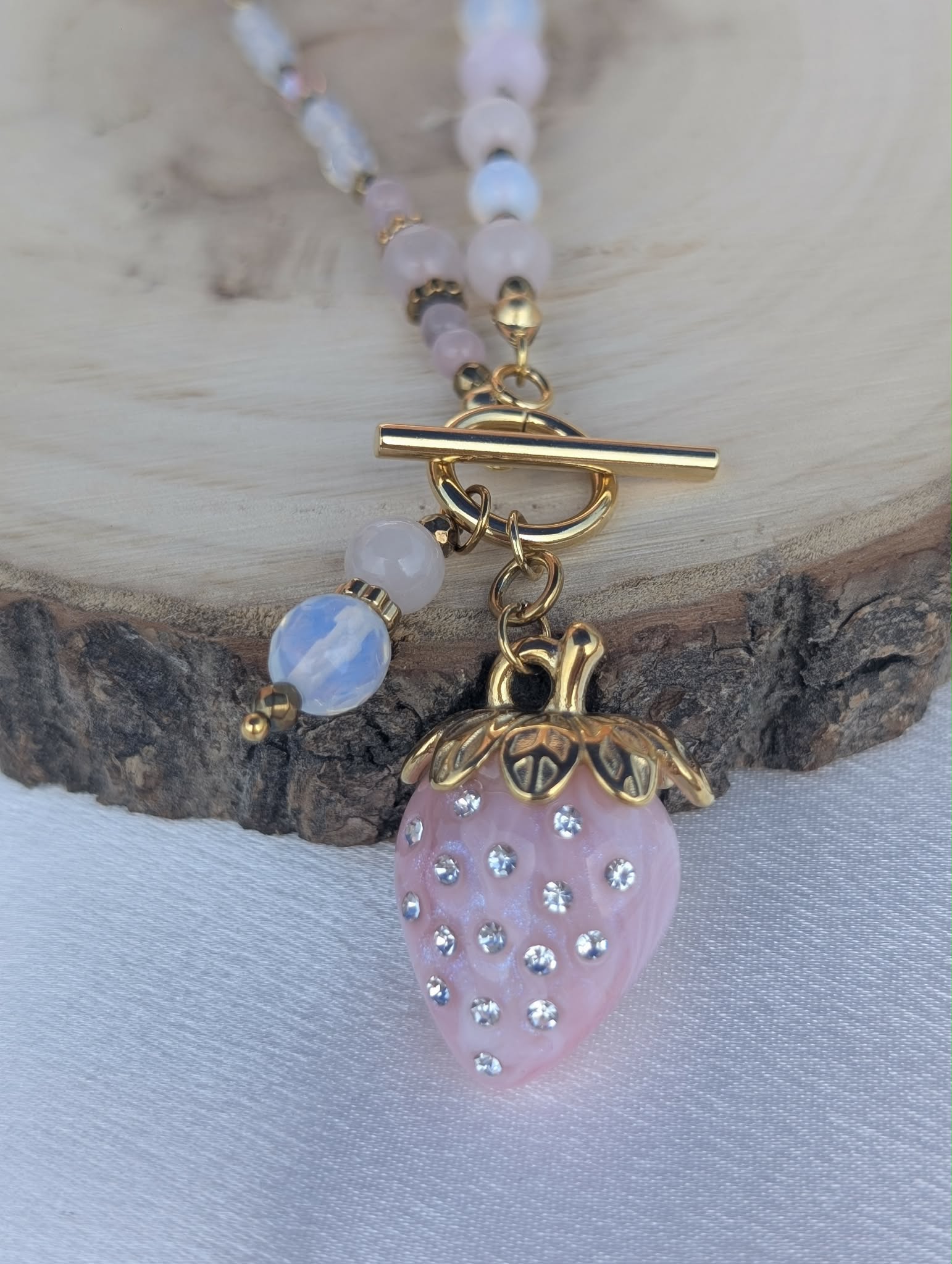 Strawberry Pink - Rose Quartz & Opalite