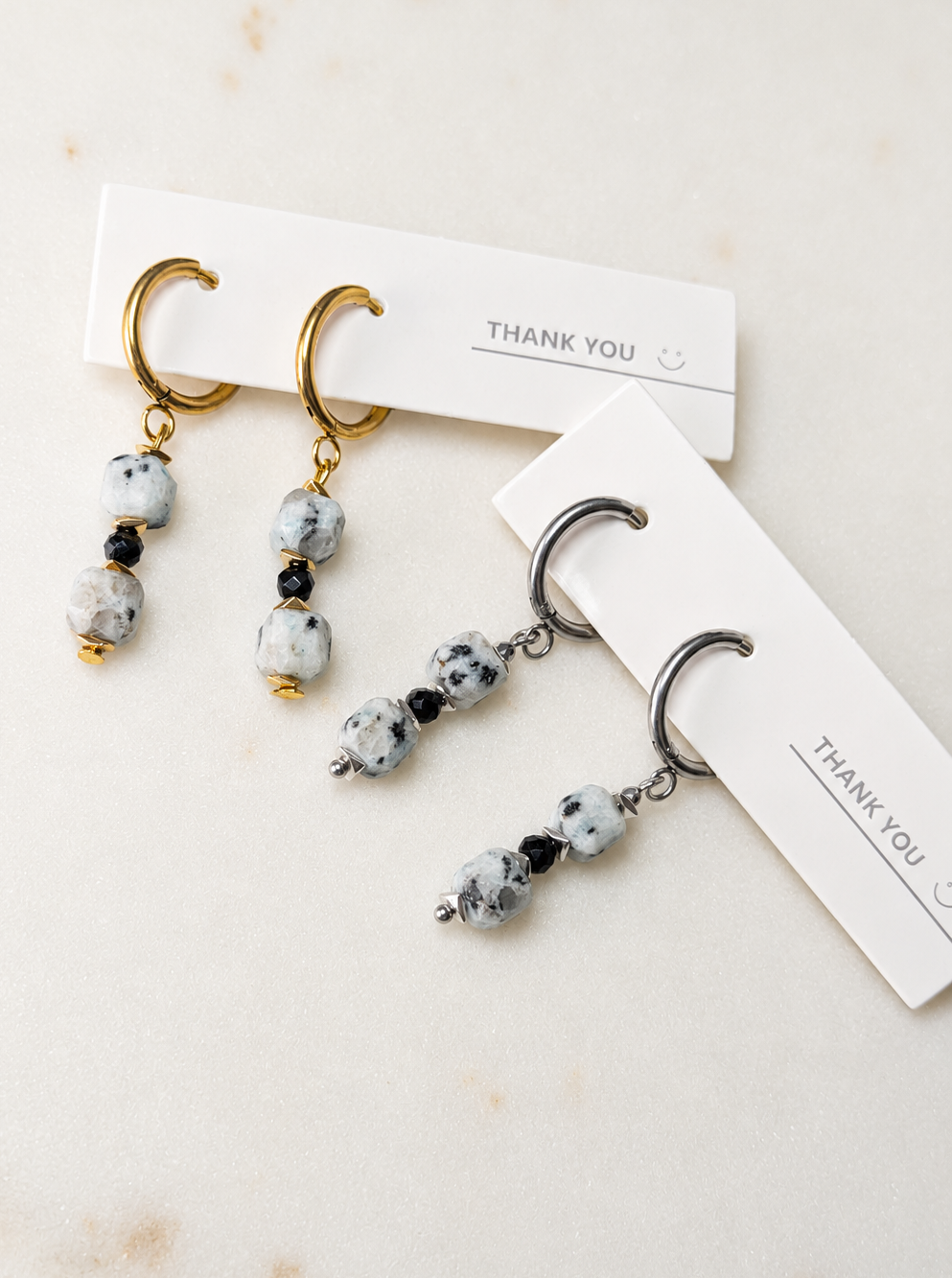 Protective Path Earrings - Kiwi Jasper & Black Tourmaline