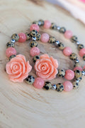 Dalmatian Rose - Dalmatian Jasper & Pink Jade