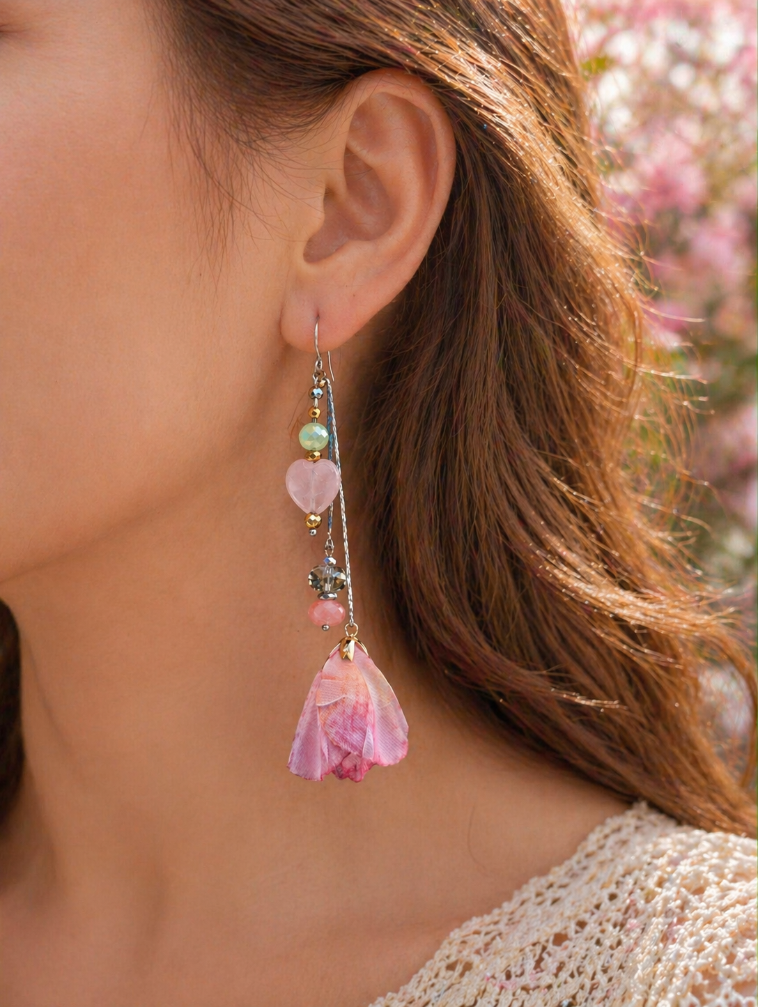 Rose Petal - Rose Quartz & Pink Tourmaline