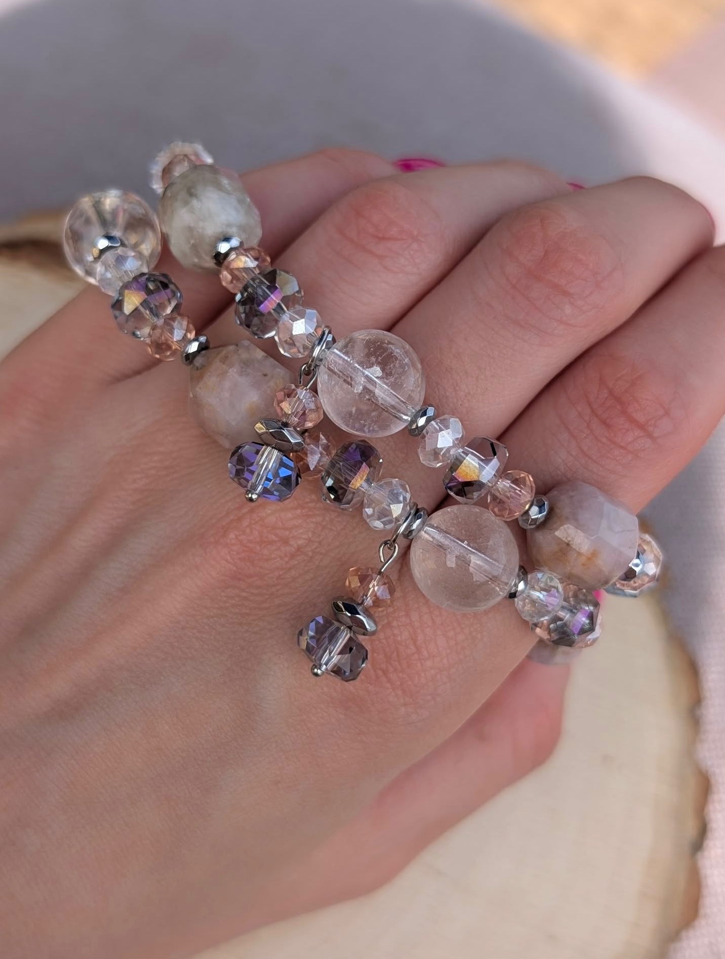 Crystal Soul - Rock Crystal & Pink Tourmaline