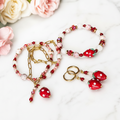Strawberry Bliss - Rose Quartz + Red Jade + Druzy Quartz + Pink Opal