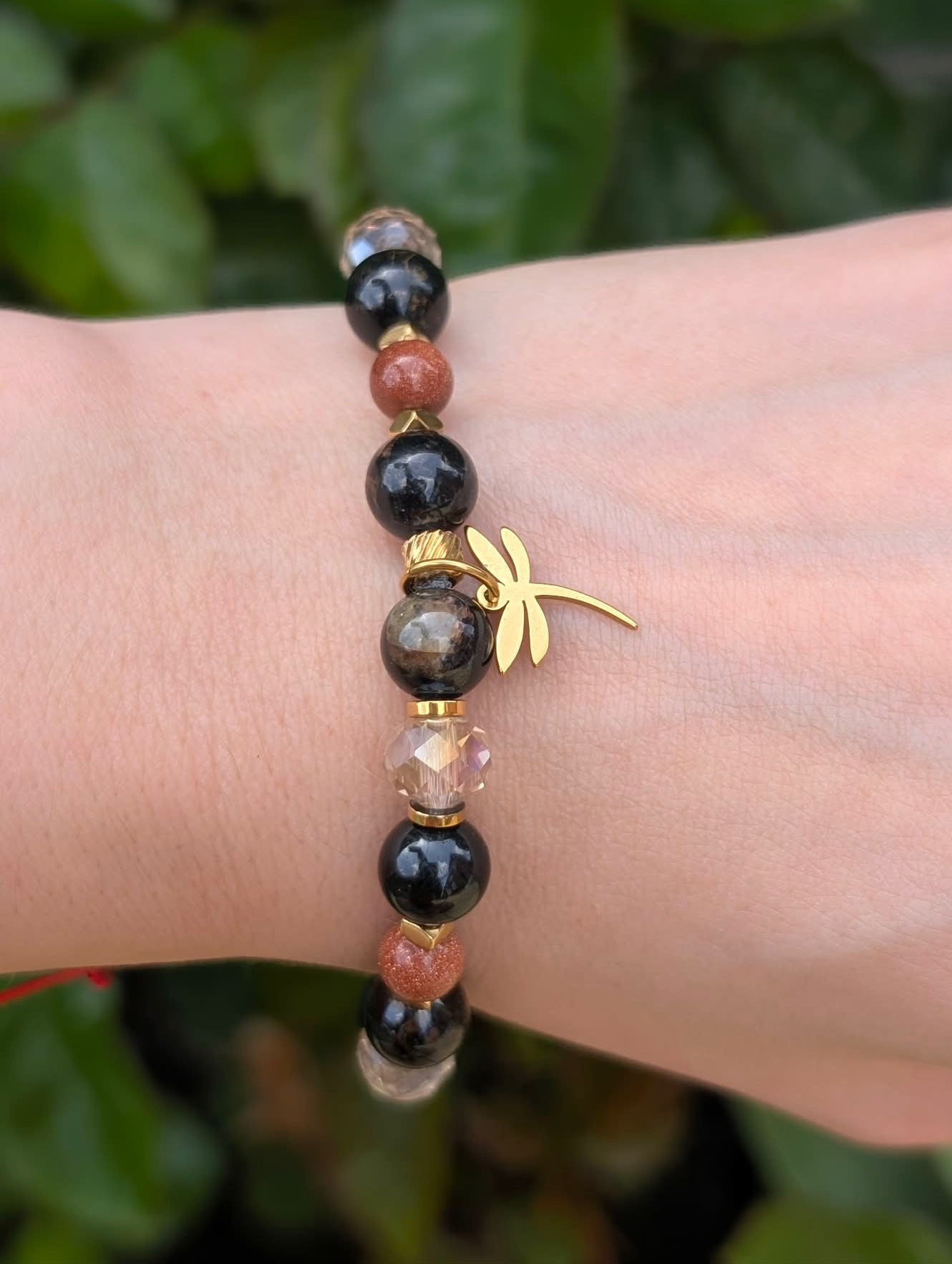 Golden Wing - Black Tourmaline & Gold Sandstone