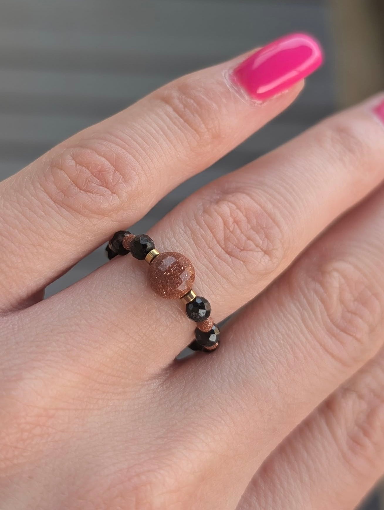 Golden Sand - Tourmaline & Gold Sandstone