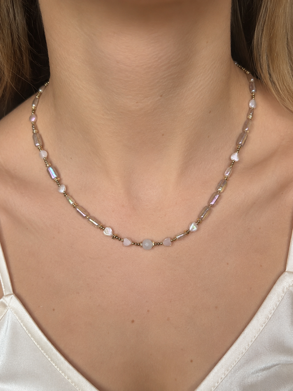 Pastel Pearl - Natural Freshwater Pearls & Aquamarine