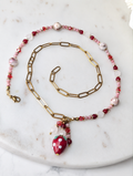 Strawberry Bliss - Rose Quartz & Red Jade & Druzy Quartz & Pink Opal