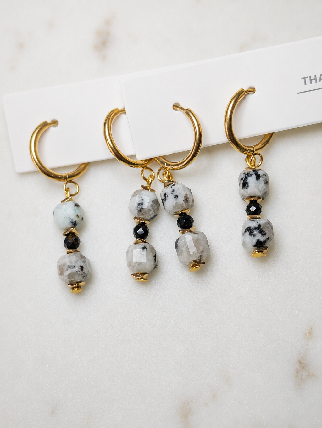 Protective Path Earrings - Kiwi Jasper & Black Tourmaline
