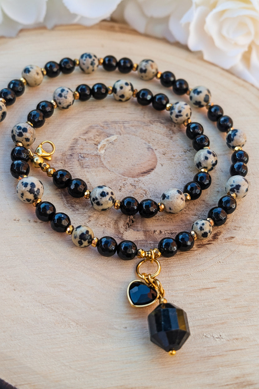 Eclipse - Dalmatian Jasper & Black Onyx & Tourmaline