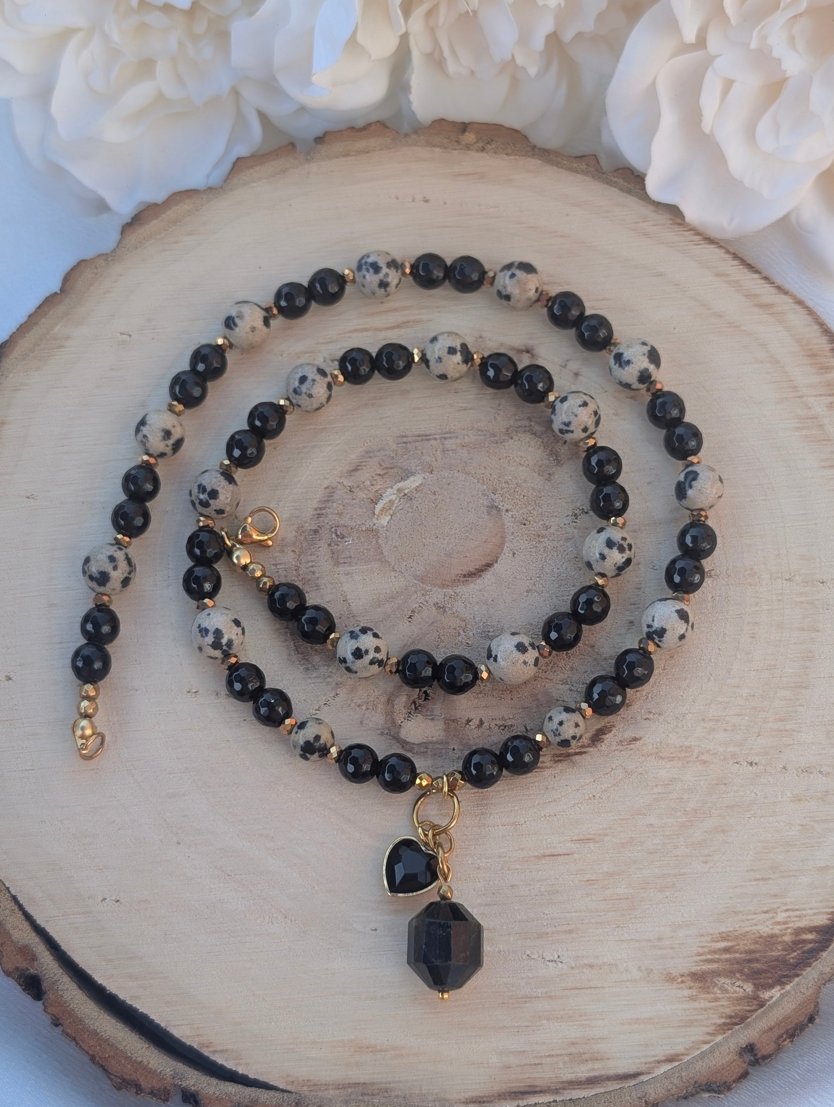 Eclipse - Dalmatian Jasper & Black Onyx & Tourmaline