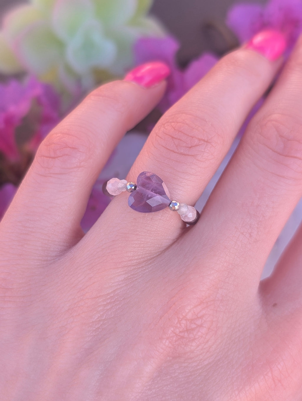 Lavender love - Amethyst & Rose Quartz & Aquamarine