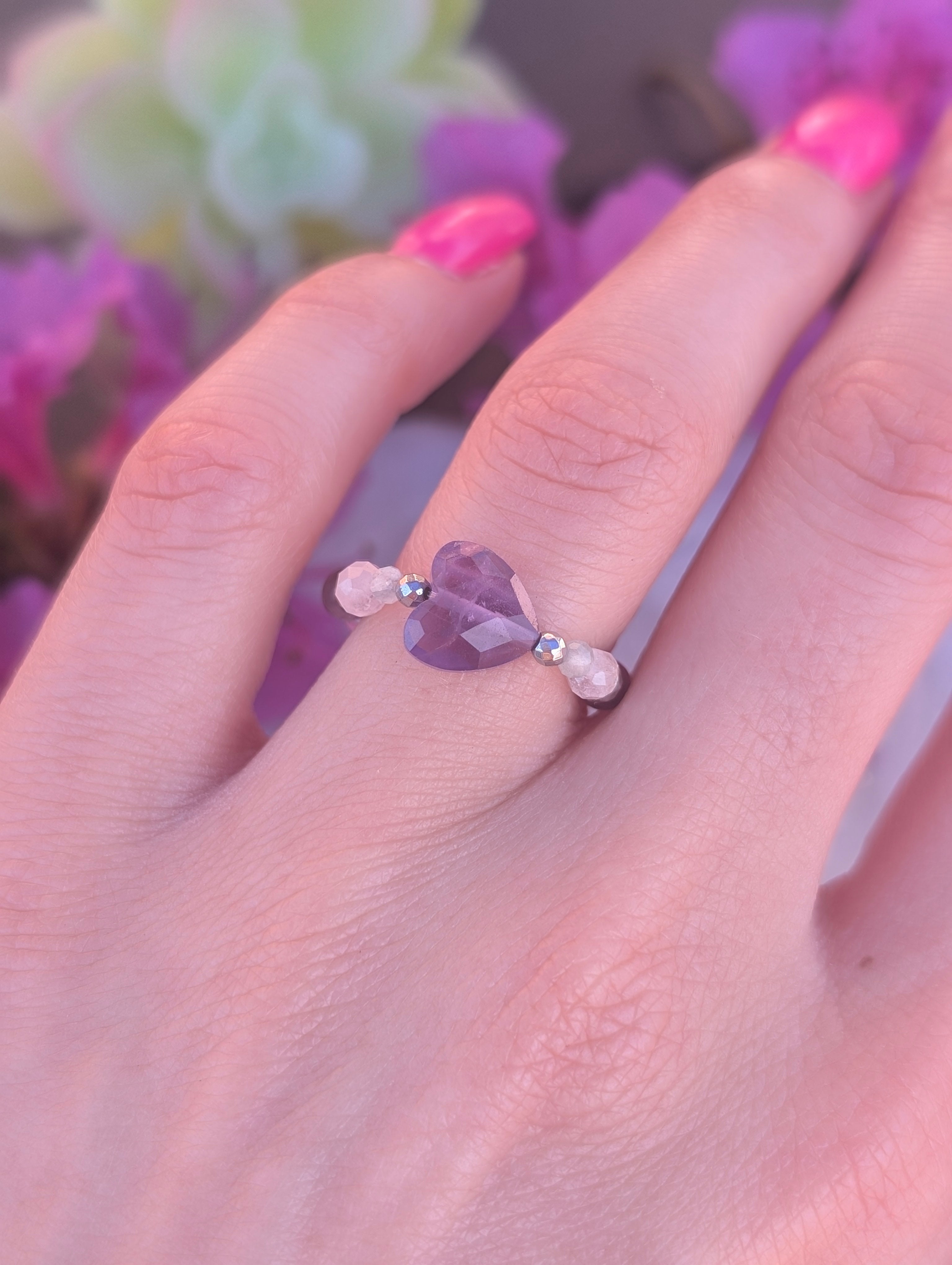 Lavender love - Amethyst & Rose Quartz & Aquamarine