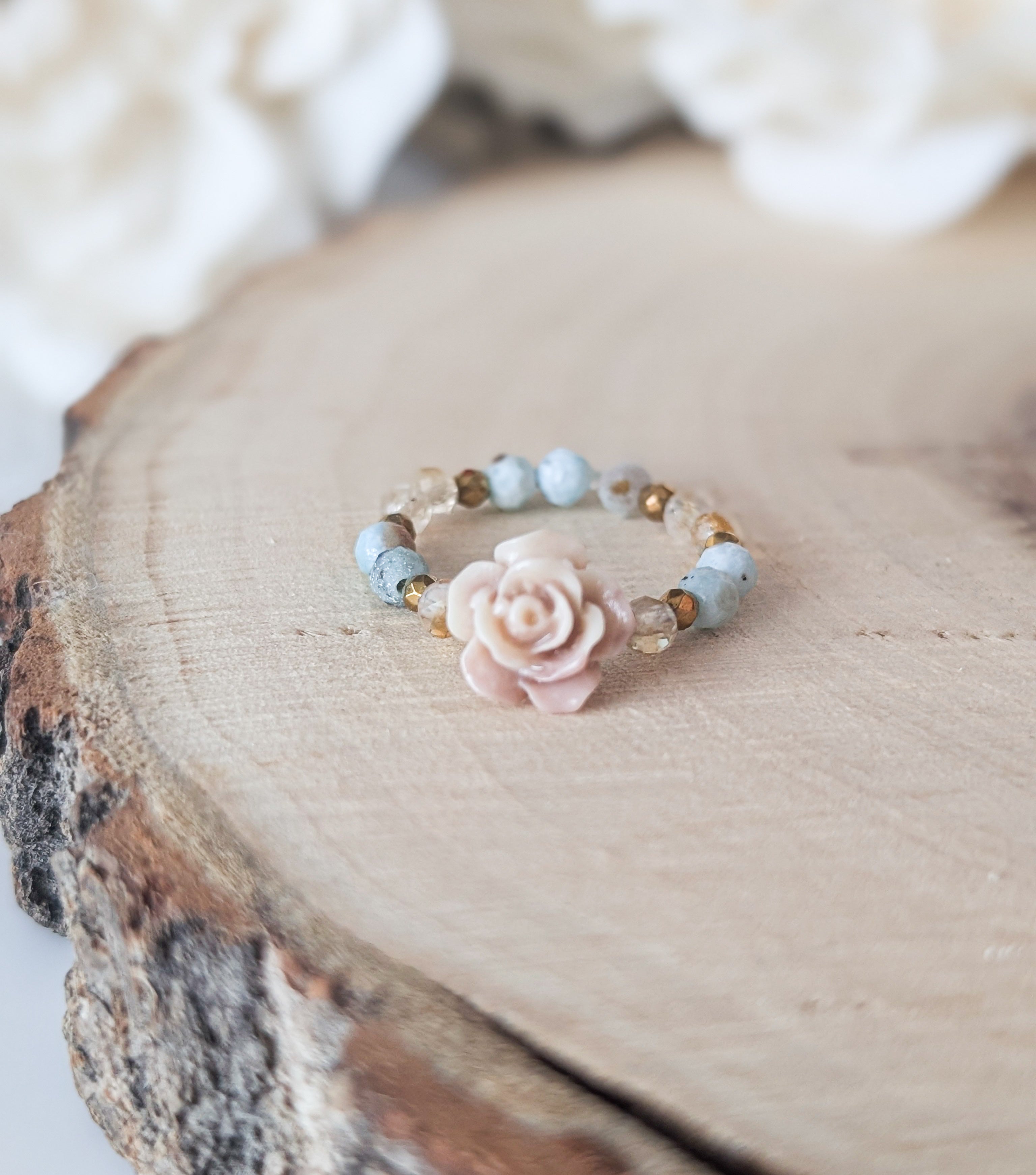 Ecru Rosa  - Larimar & Citrine