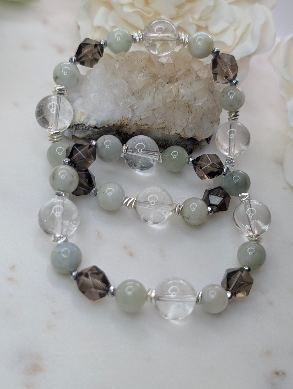 Clarity & Emotional Balance - Amazonite | Smoky Quartz |Rock Crystal