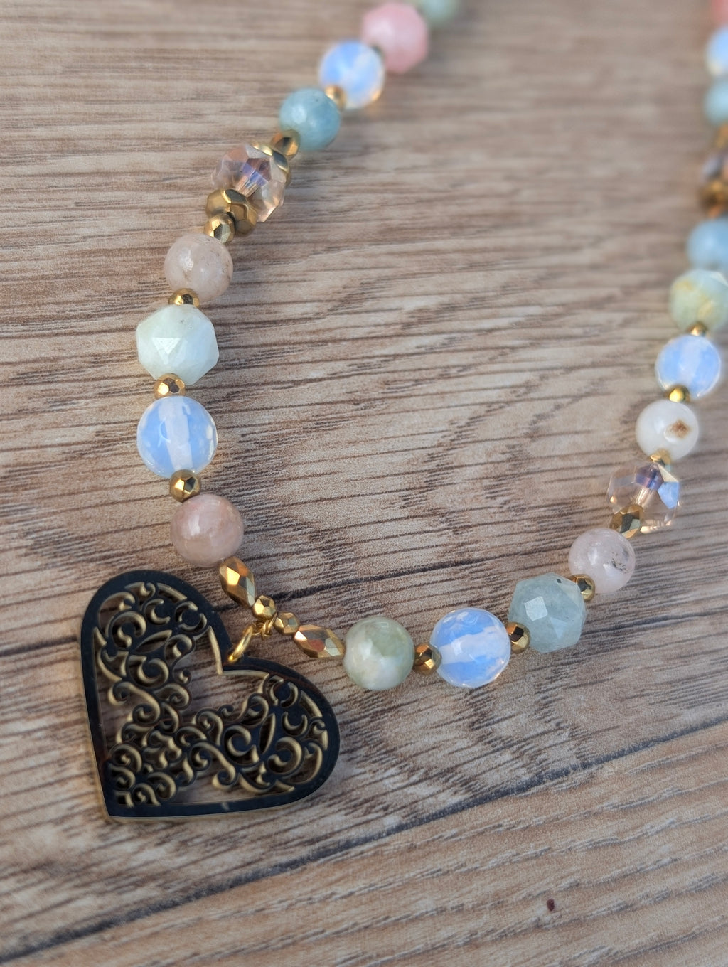 Harmony of Heart - Morganite & Opalite