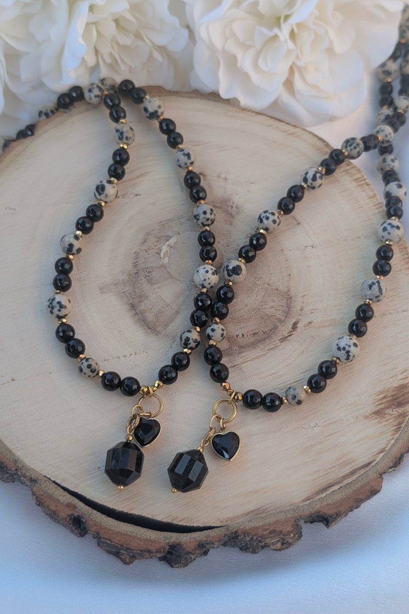 Eclipse - Dalmatian Jasper & Black Onyx & Tourmaline
