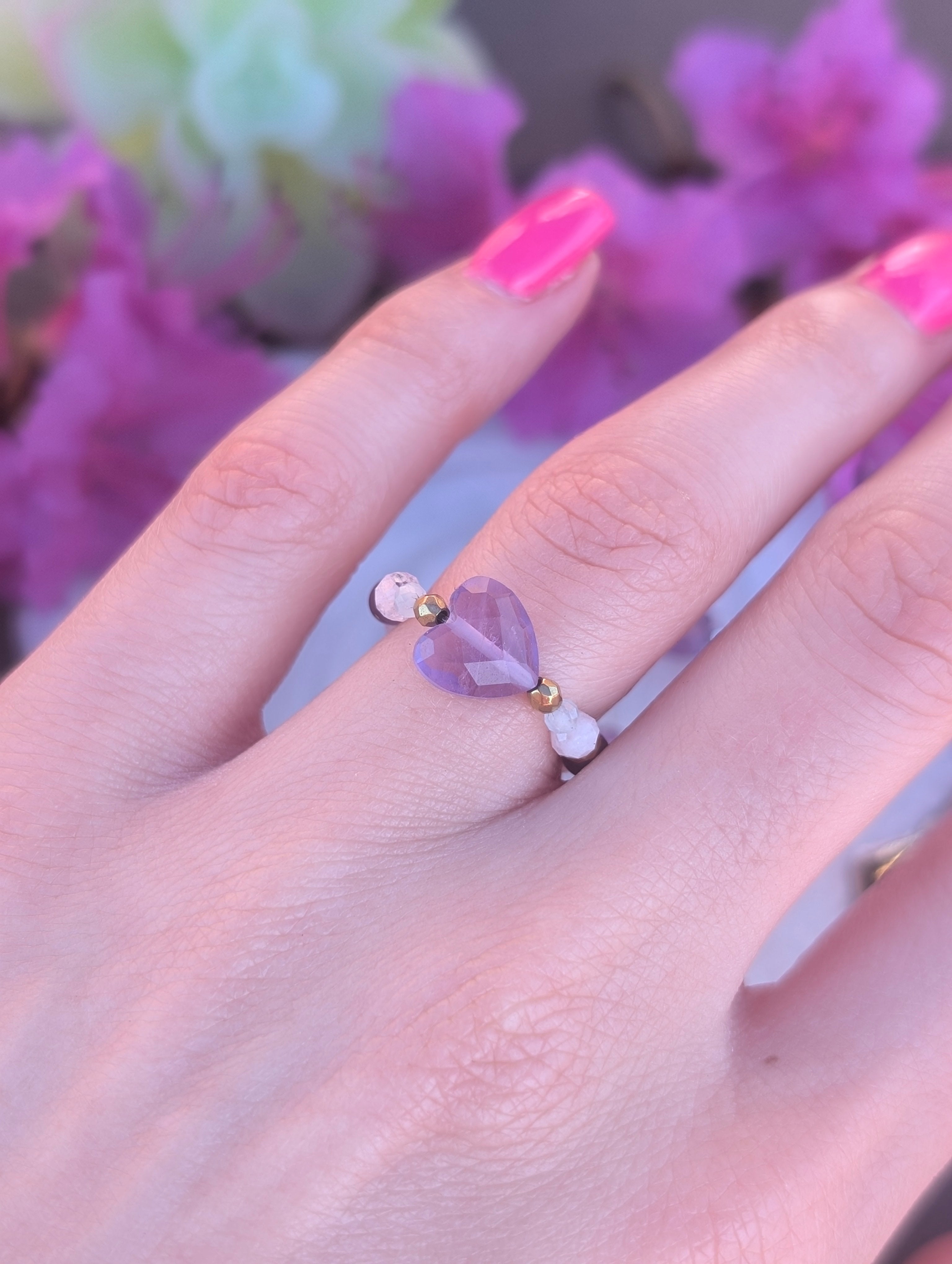 Lavender love - Amethyst & Rose Quartz & Aquamarine