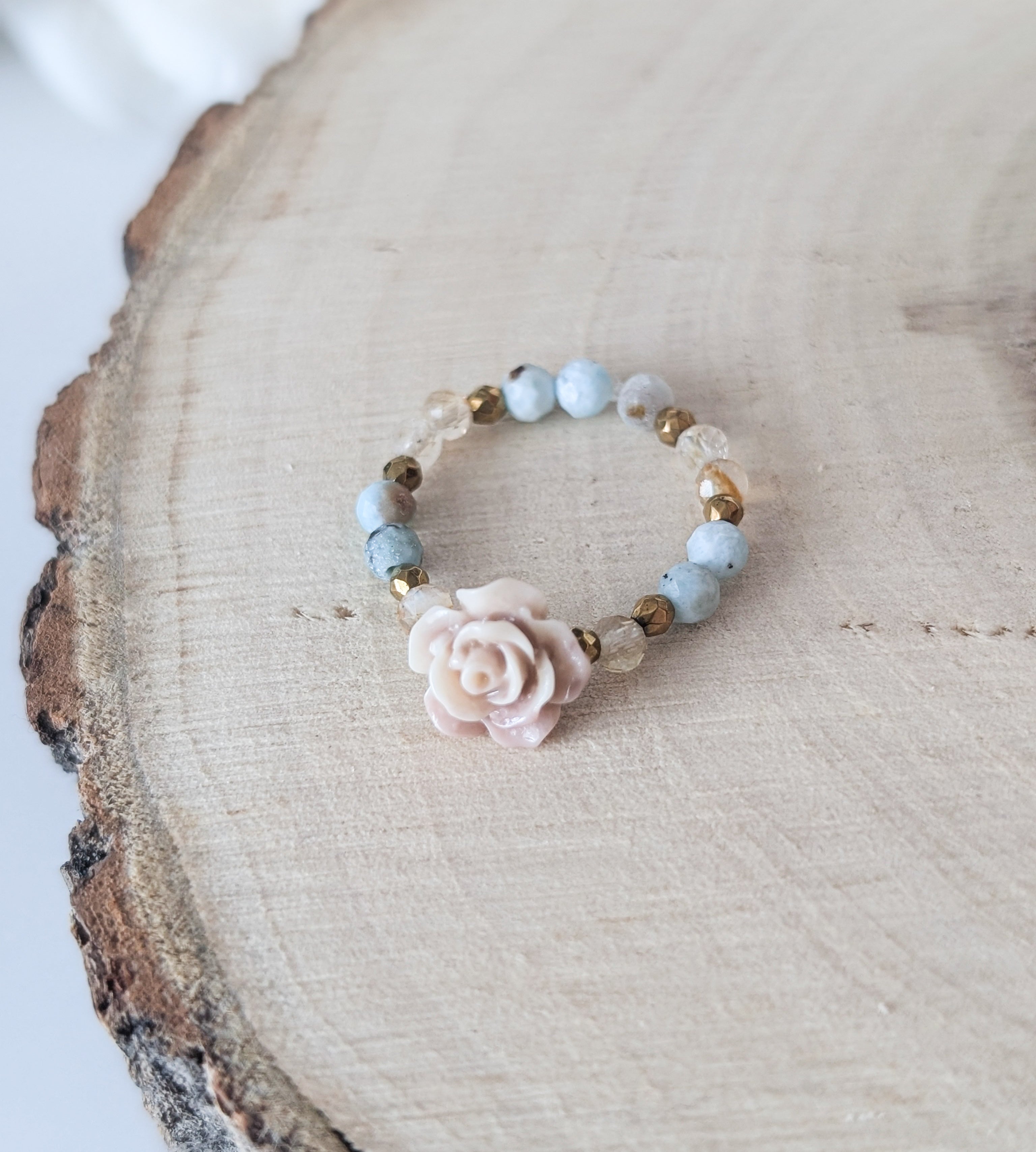 Ecru Rosa  - Larimar & Citrine