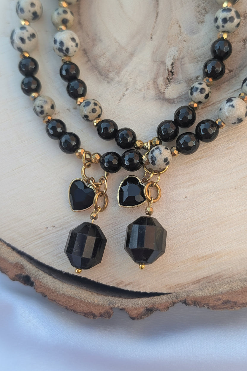 Eclipse - Dalmatian Jasper & Black Onyx & Tourmaline