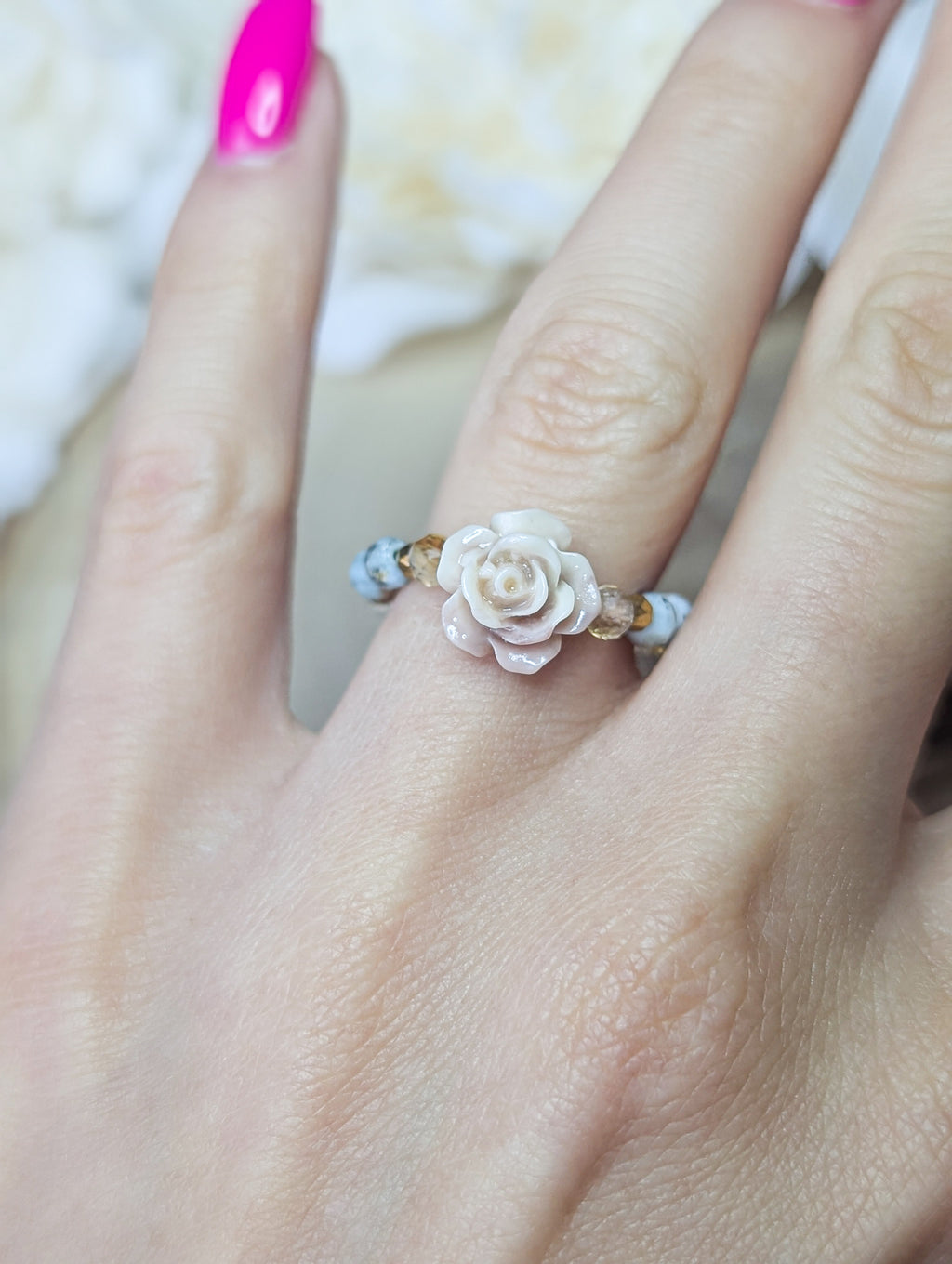 Ecru Rosa  - Larimar & Citrine