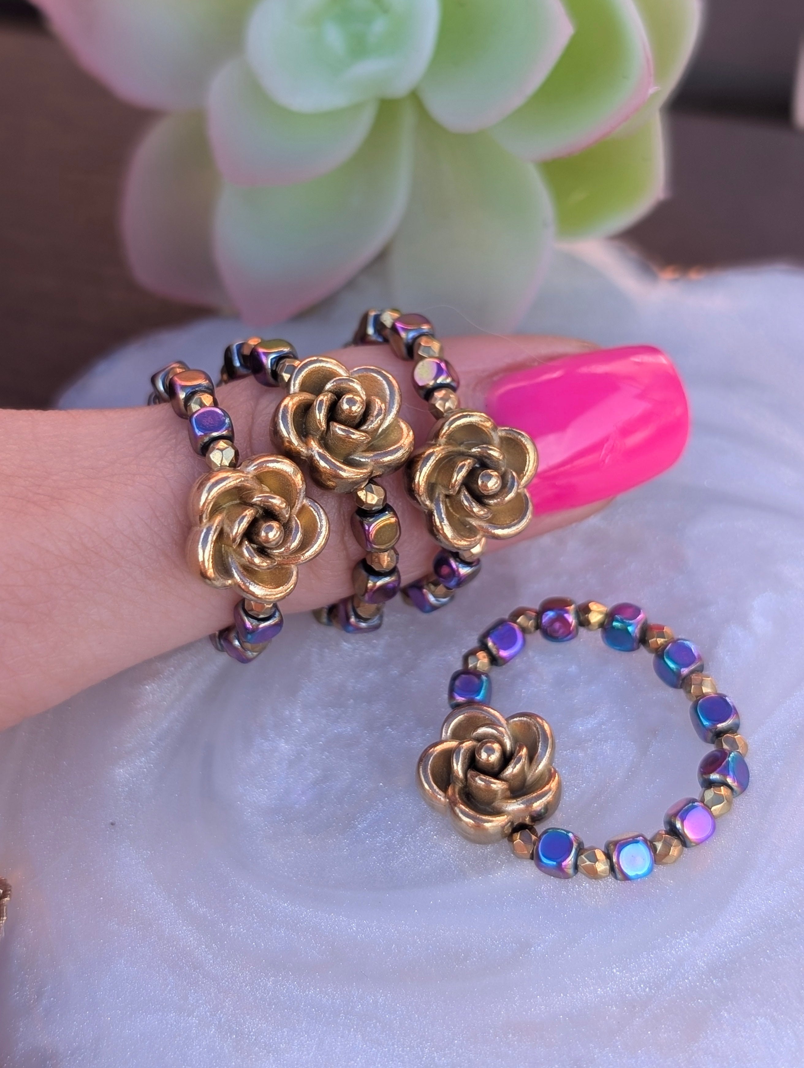 Golden Rose Hematite
