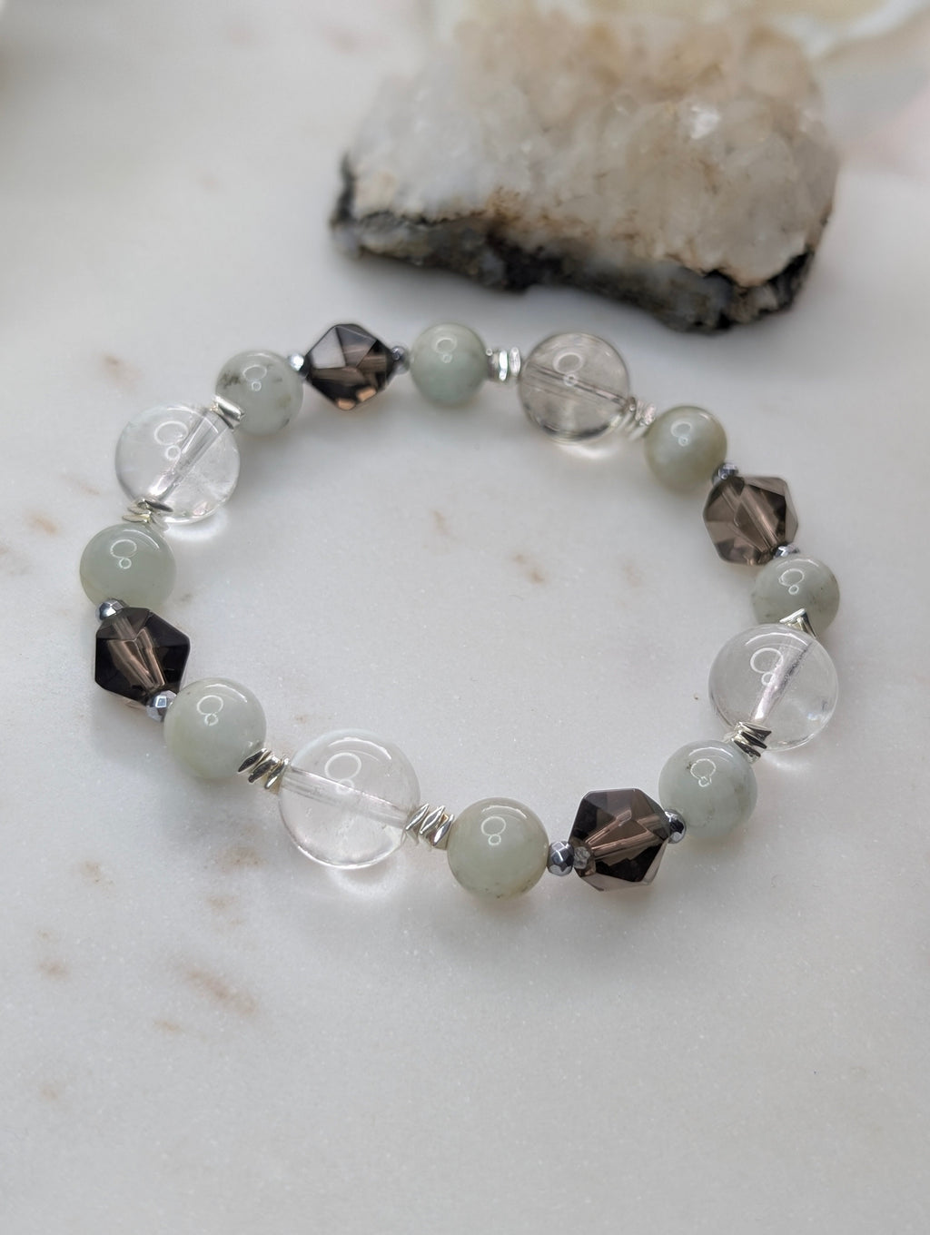 Clarity & Emotional Balance - Amazonite | Smoky Quartz |Rock Crystal