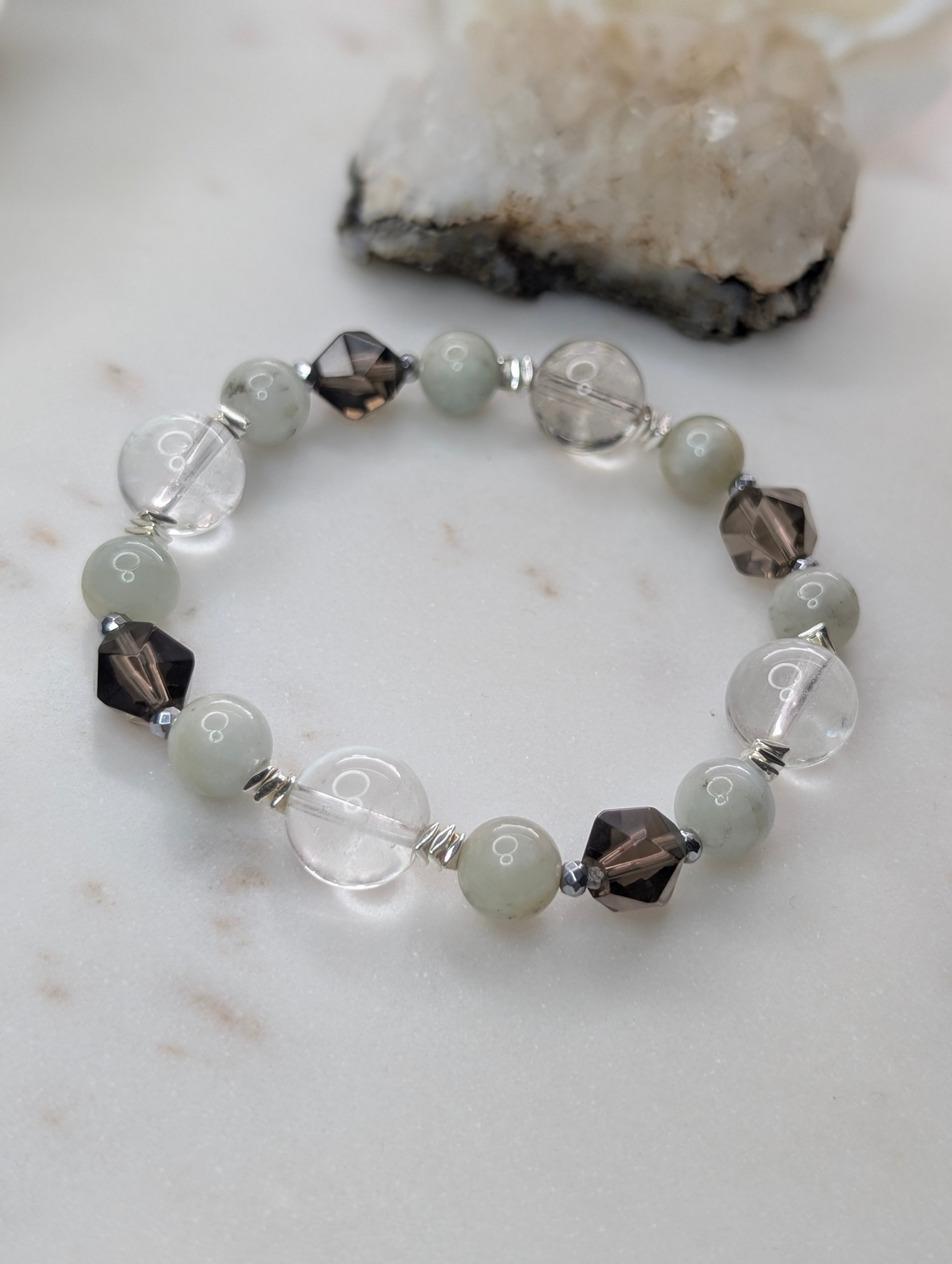 Clarity & Emotional Balance - Amazonite | Smoky Quartz |Rock Crystal