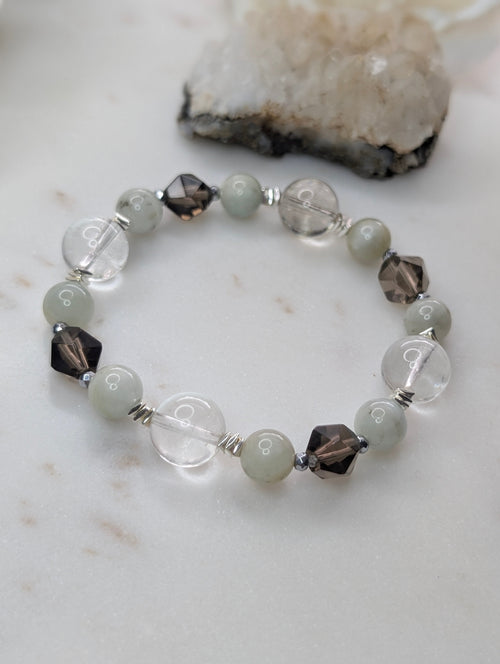Clarity & Emotional Balance - Amazonite | Smoky Quartz |Rock Crystal